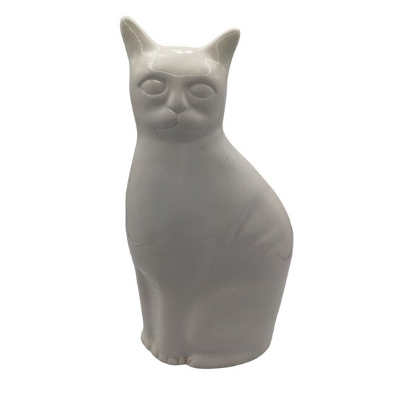 Enesco Other - Vintage Enesco MCM White Ceramic 10” Cat